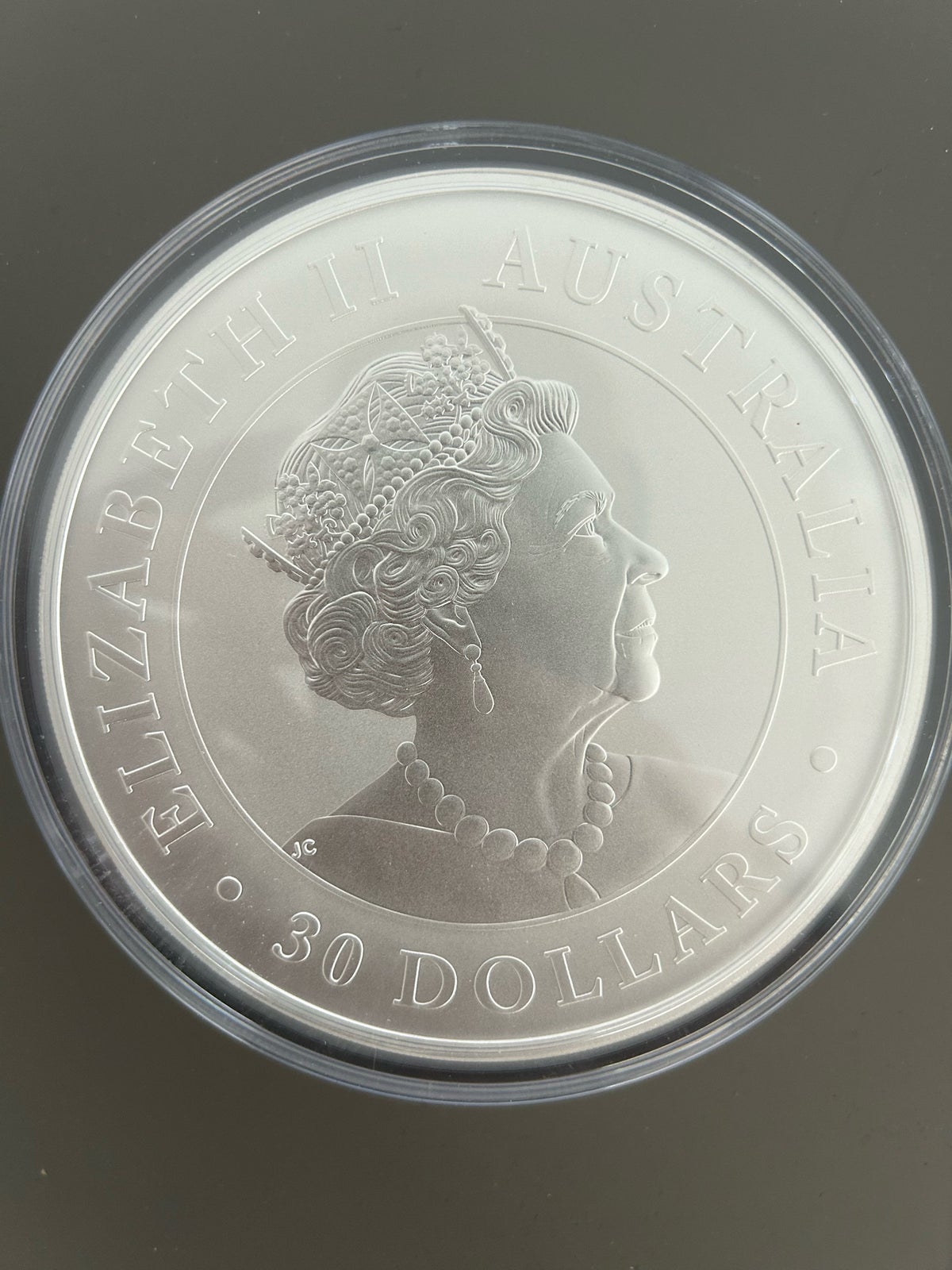 1 kg sølv mønt 30 australske dollars .9999 finsølv