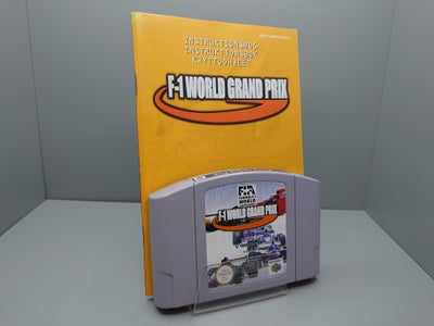 F-1 World Grand Prix, N64, Spillet er testet og virker. Inklusiv manual. Der sidder et hjemmelavet "