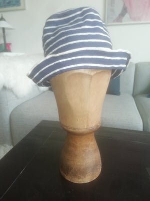 Hat, Vintage, str. Small,  Blå med hvide striber,  God men brugt