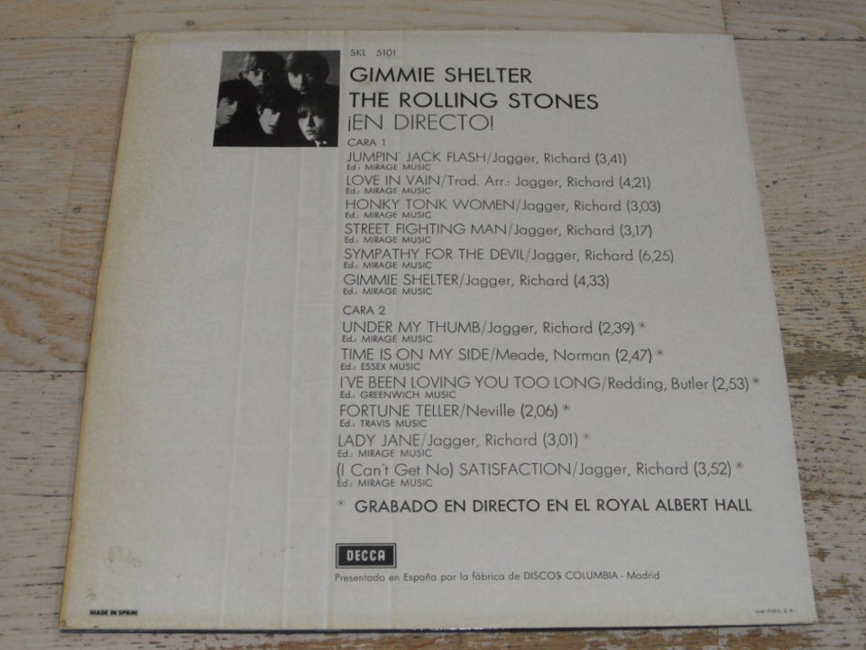 LP, THE ROLLING STONES , GIMME SHELTER