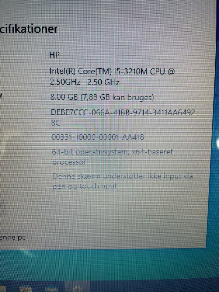 HP ENVY m6, 2,5 GHz, 8 Gb GB ram