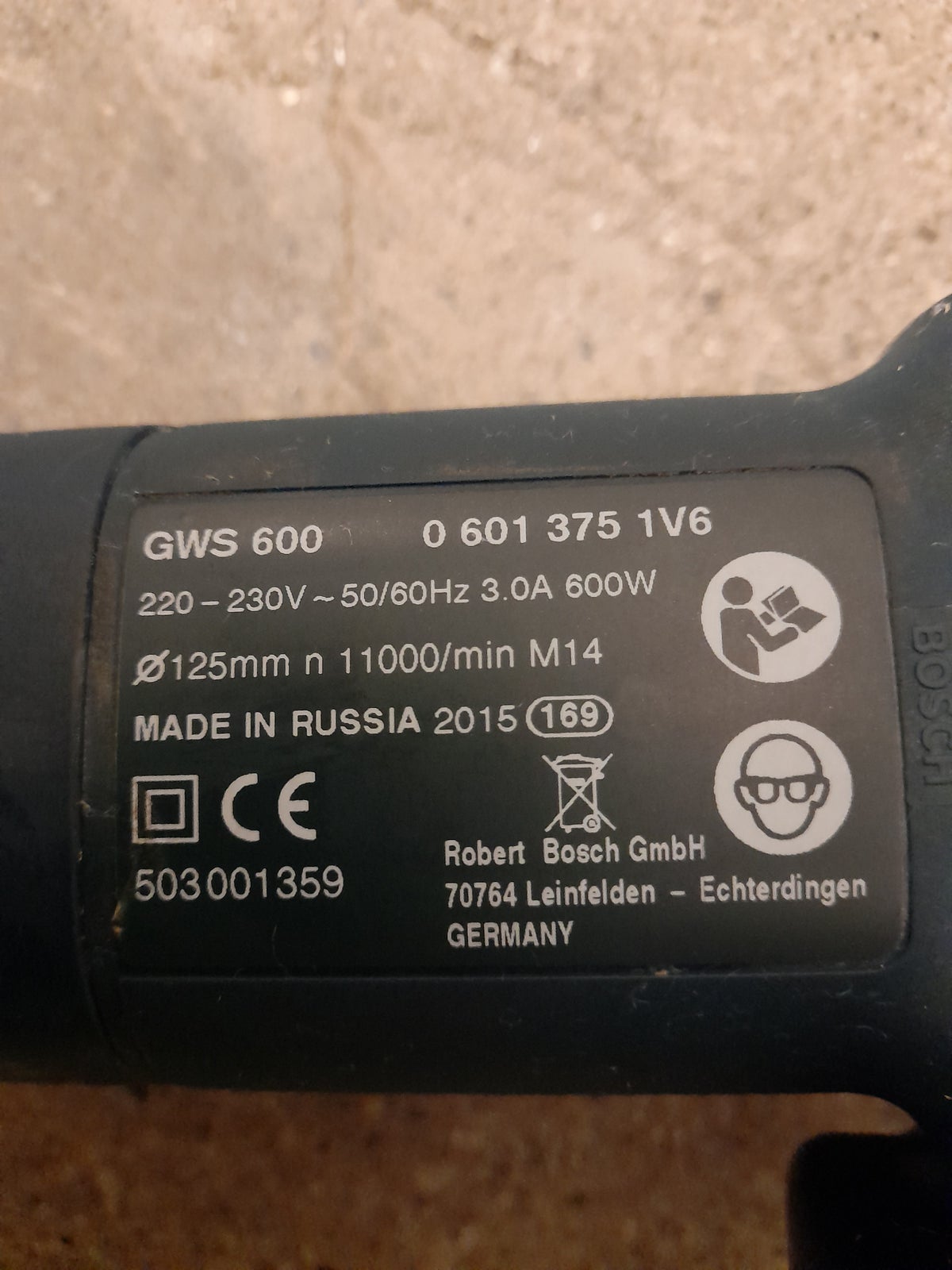 Vinkelsliber, Bosch professionell GWS 600
