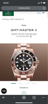 Herreur, Rolex, Verdens billigste Rolex GMT Master 2 
126715CHNR Rootbeer i massiv 18K rose Gold med