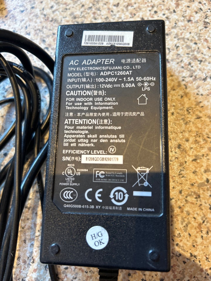 Adapter, ADPC1260AT, Perfekt