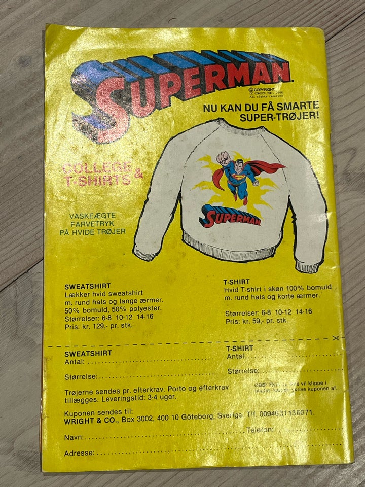 Superman nr. 8 1987, Tegneserie