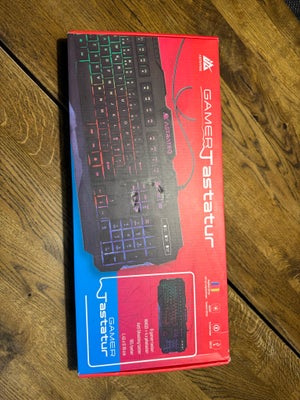 Tastatur, Gamer, Rgb, Perfekt, Helt nyt gamer tastatur med Rgb lys, ikke brugt og i original emballa