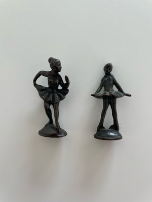 Samlefigurer, Ballerina figur 2 stk., 2 stk. gamle Ferrero Kinder æg / Kinderæg ballerina metal figu