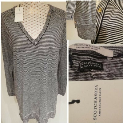 Sweater, Scotch & Soda, str. 40, Kashmir og Bomuld, Ubrugt, Bryst 2X57 Cm
Sender med DAO 43, - 
SE O