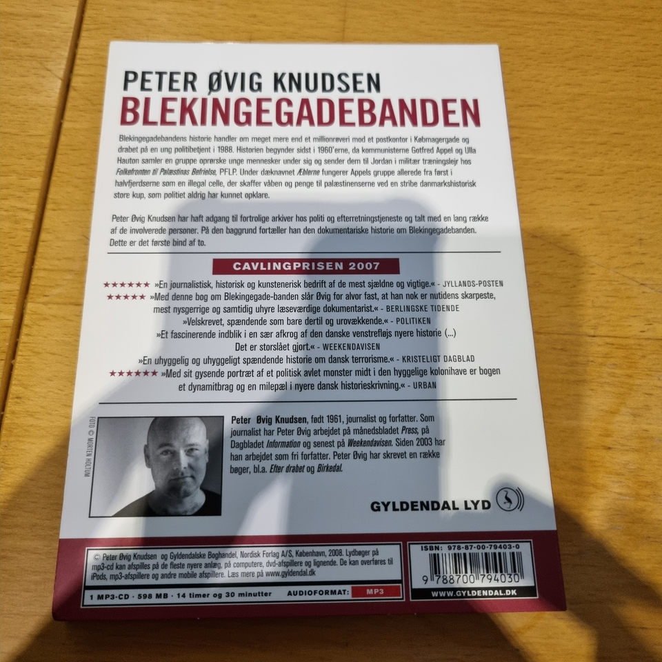 Blekinge Gade Banden, Peter Øvig Knudsen, Lydbog