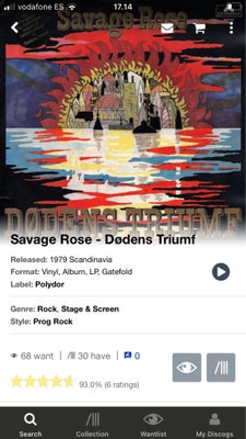 LP, Savage Rose, Dødens triumf 2LP, KØBES
I god stand. Prisen fiktiv