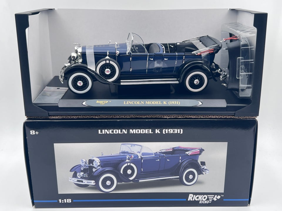 Modelbil, 1931 Lincoln Model K, skala 1:18