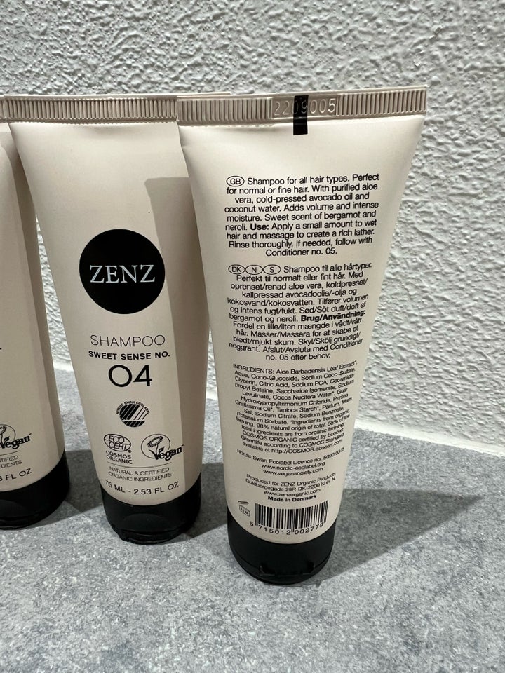 Hårpleje og tilbehør, Shampoo, Zenz