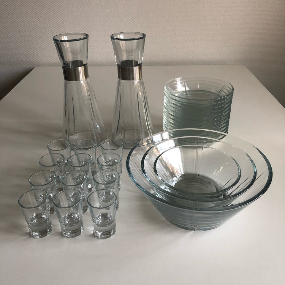 Glas, Skåle, karafler