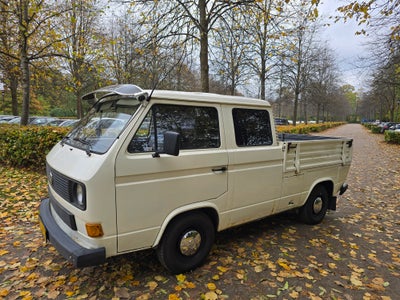 VW T3, 1,6 D, Diesel, 1987, km 187000, hvid, træk, 3-dørs, VW T3 Doka 2WD 1,6 td diesel, kørt som ga