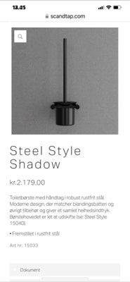 Toiletbørste , Steel Style Shadow, Super fed eksklusiv toiletbørste aldrig brugt er stadigvæk i kass