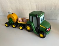 Traktor med dyr, John Deer, aktivitetslegetøj