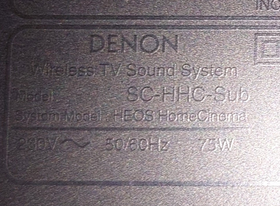 Soundbar, Denon, SC-HHC-Sub