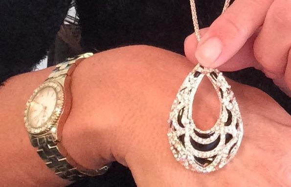 Halskæde, forgyldt, Crystal Jewelry