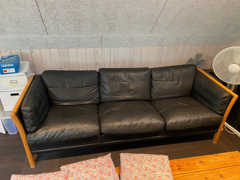 Sofa, læder, 3 pers.