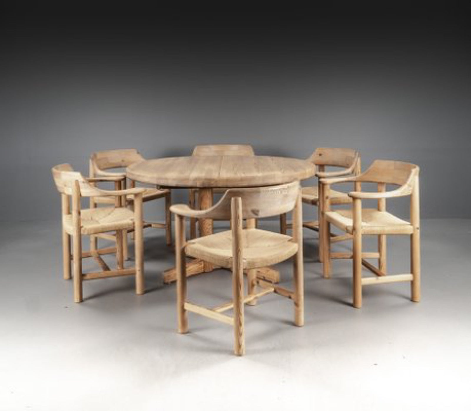 Spisebord m/stole, Fyrretræ, Rainer Daumiller