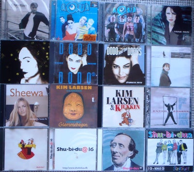 Danske kunstnere: Danske kunstnere - 20 cd'er, pop, Danske kunstnere (5): 20 cd'er sælges for 15 kr.