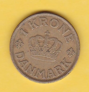 Danmark, mønter, (2) 1 Kr. Chr. X