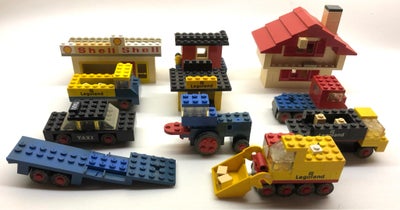 Lego blandet, LEGO...HUSE og BILER, Lego fra firserne, div. huse og køretøjer, de er limet sammen på