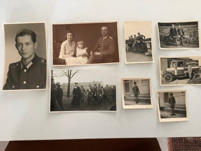 Militær, FOTOS FRA KRIGSTIDEN, 8 originale fotos fra tiden omkring og inden 2 Verdenskrig.
Bemærk de