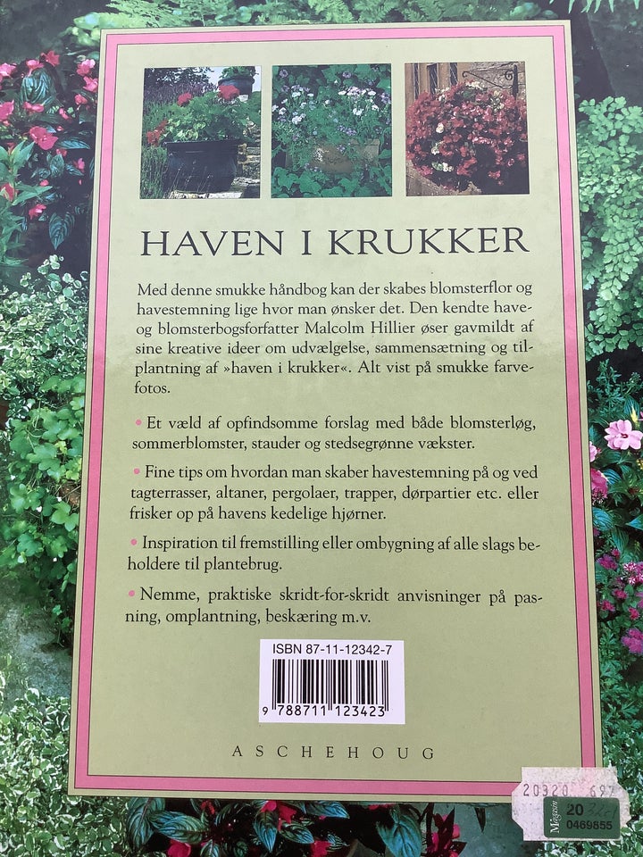 Haven i krukker, Malcolm Hillier, emne: hus og have