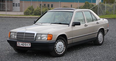 Mercedes 190, 2,0 D, Diesel, 1988, km 362000, 4-dørs, Vægtafgift 1.200kr. helårsforsikring 1.800kr. 