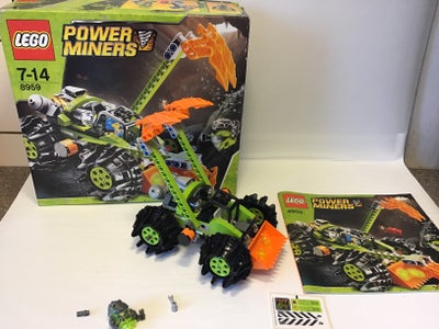 Lego Power Miners, 8959, Velholdt brugt, kun bygget 1 gang og pakket væk, der er hvad du ser, fx man