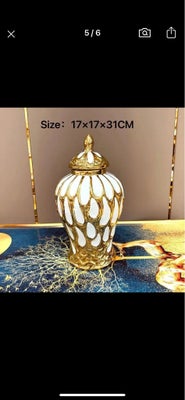 Vase, Flotteste vase i guld og hvid, Helt nyt, Ceramic Light Luxury