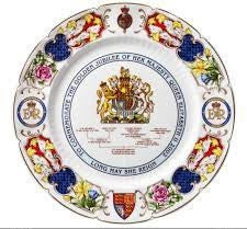 Platter, Queen Elizabeth Golden Jubilee platte, 2002, Fin stand / Queen Elizabeth Golden Jubilee pla
