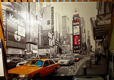 Fotografi på lærred, motiv: New York Times Square, b: 140 h: 100, Stort New Yorker billede af lærred