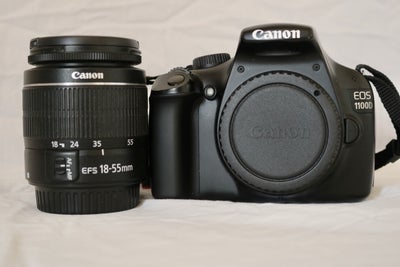 Canon, 1100D, spejlrefleks, 12,2 megapixels, Perfekt, Canon 1100D Kamera

Et ualmindeligt velholdt k