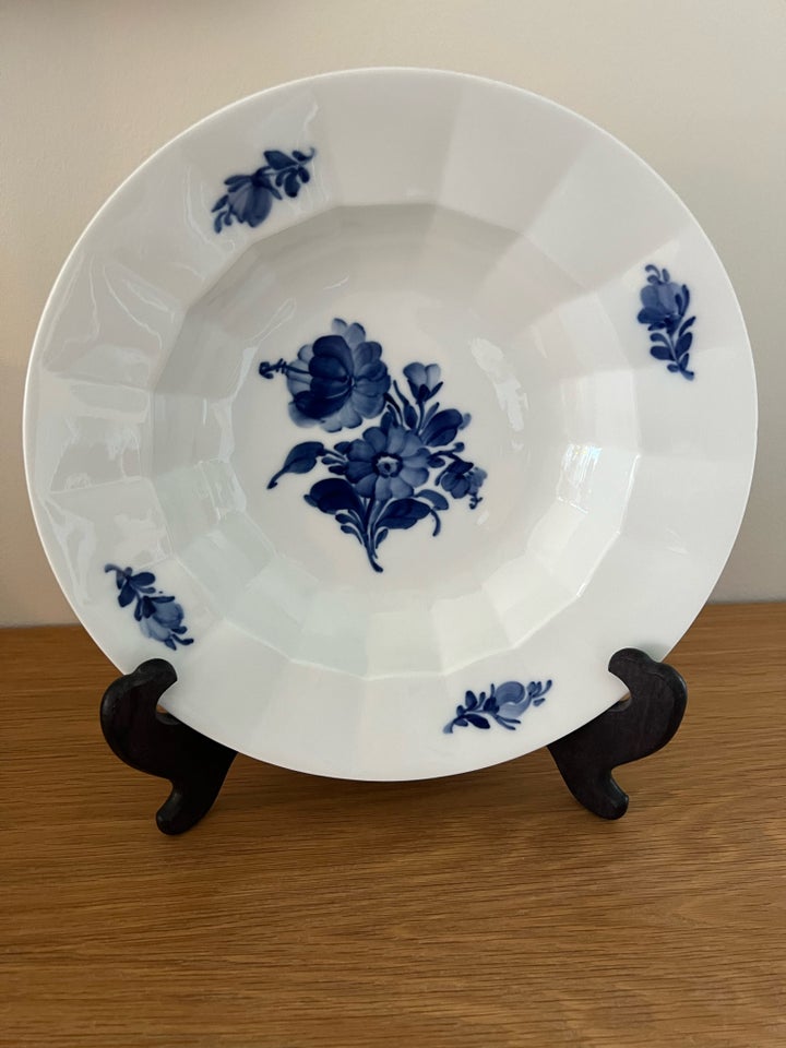 Porcelæn, Dybe tallerkner, RC blå blomst.
