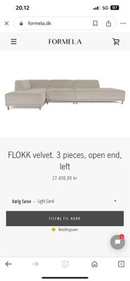 Sofa, velour, Formel A, Formel A sofa "Flokk". 
Købt for 31.000,-

Næsten identisk med billedet - je