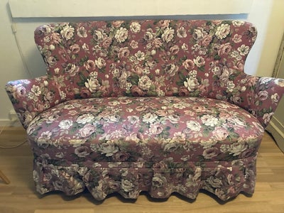 Sofa, bomuld, 2 pers. , Vintage, Køn lille sofa betrukket med blomstret betræk 
(muligvis Sanderson 