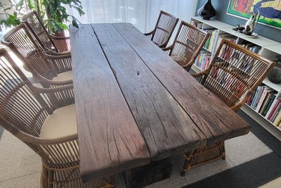 Spisebord, Azobétræ, Thors Design, b: 90 l: 230, GAIA plankebord fra Thors Design.
Plankebordet er f