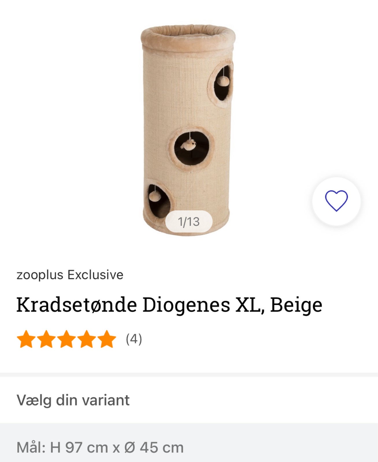 Kradsetræ, Kradsetønde Diogenes XL, beige