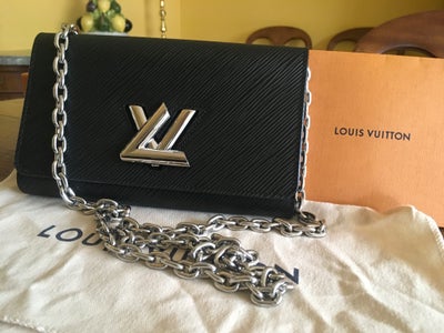 Festtaske, Louis Vuitton, læder, Velholdt, smuk Vuitton pouch/“wallet on chain” i sort EPI læder.
Må