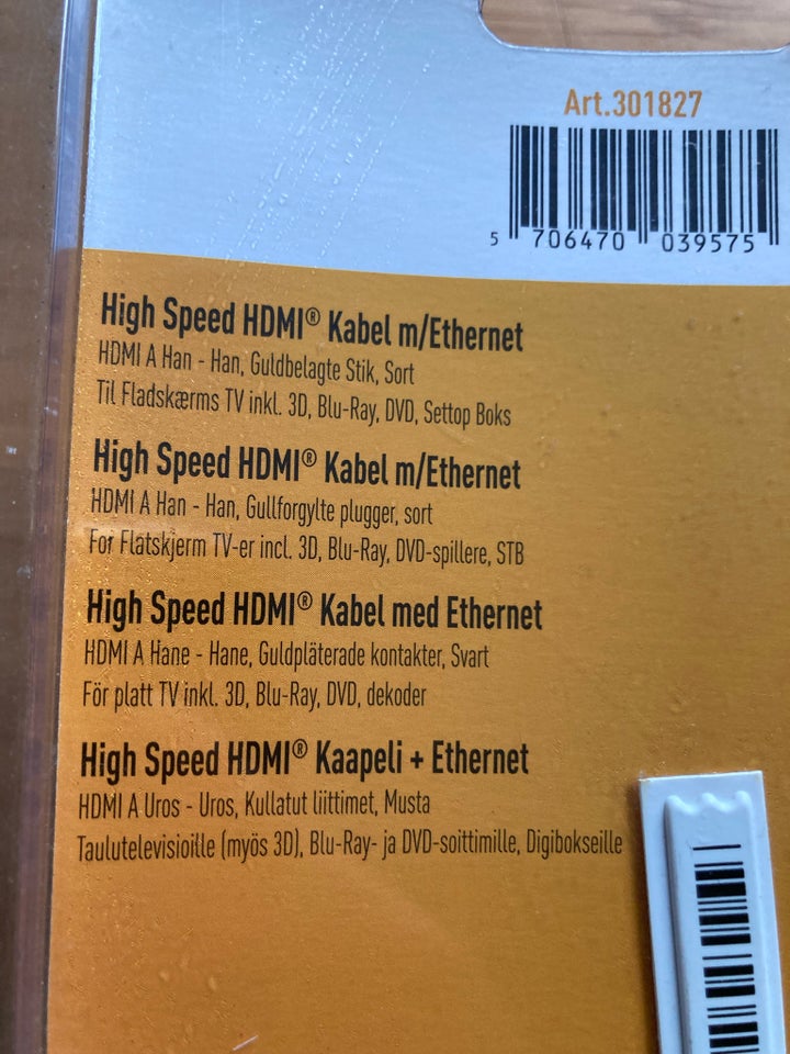 HDMI kabel, 1 meter m.