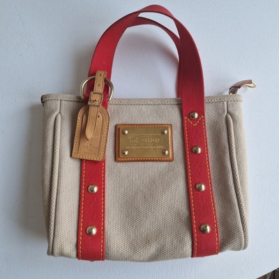 Anden håndtaske, Louis Vuitton, andet materiale, Handbag, beige and red. Louis Vuitto.
Very Good Con
