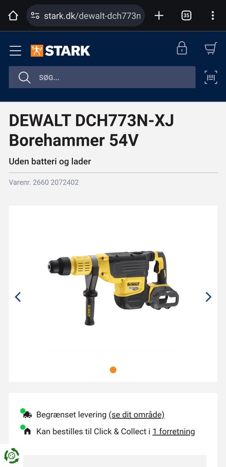 Borehammer, DEWALT