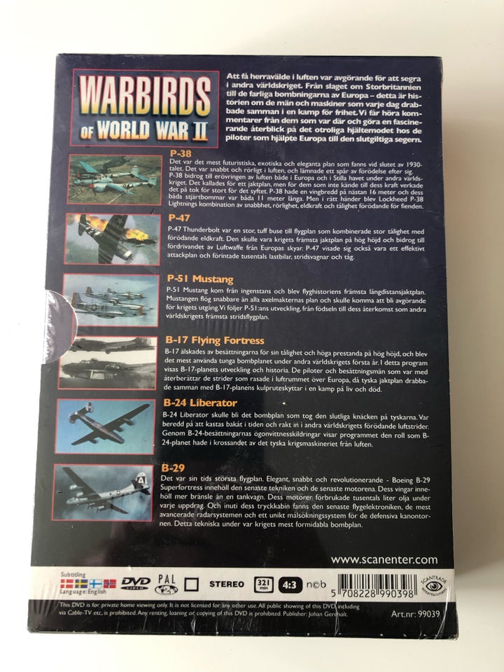 Warbirds of world war 2, DVD, dokumentar