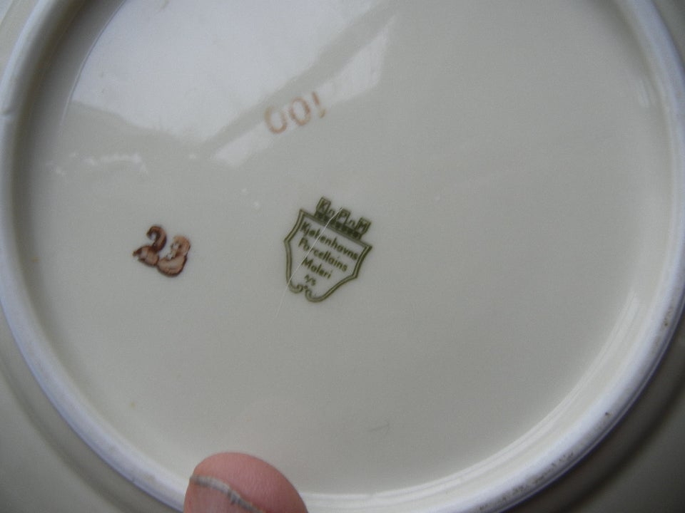 Porcelæn, RETRO / antik - små tallerkener, Håndmalede med