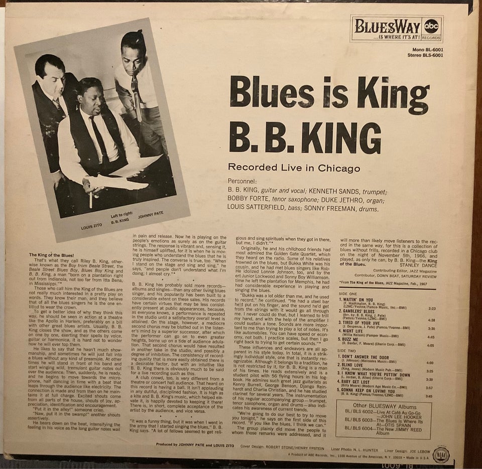 LP, B. B. King, Blues is King