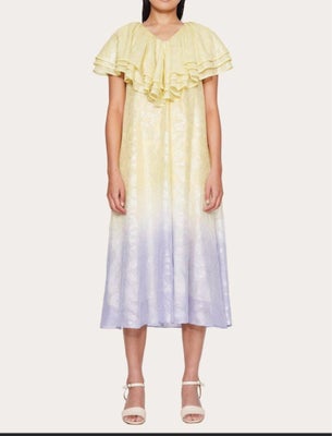 Anden kjole, Stine Goya , str. S,  Blå, gul, sølv,  Blanding ,  Ubrugt, Meget smuk og romantisk kjol