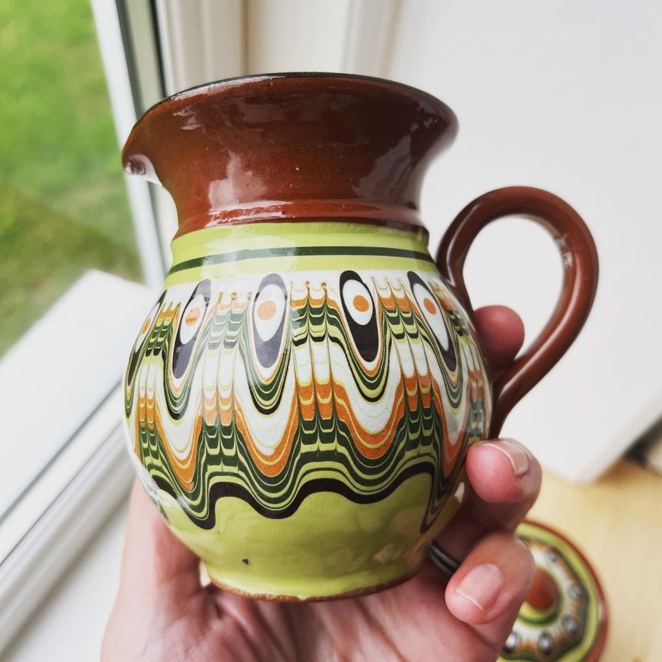 Keramik Kande og krukke Vintage