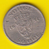 Skandinavien, mønter, (73) Norge 50 Øre